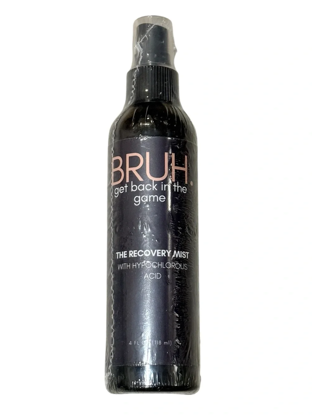 NWT - BRUH Skincare Recovery Mist Hypochlorous Acid Spray 4 oz Black